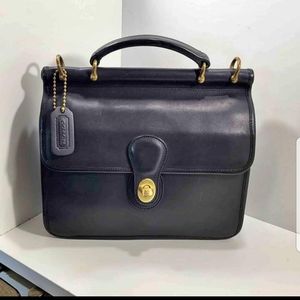 Coach Style Napa Leather Messenger Bag